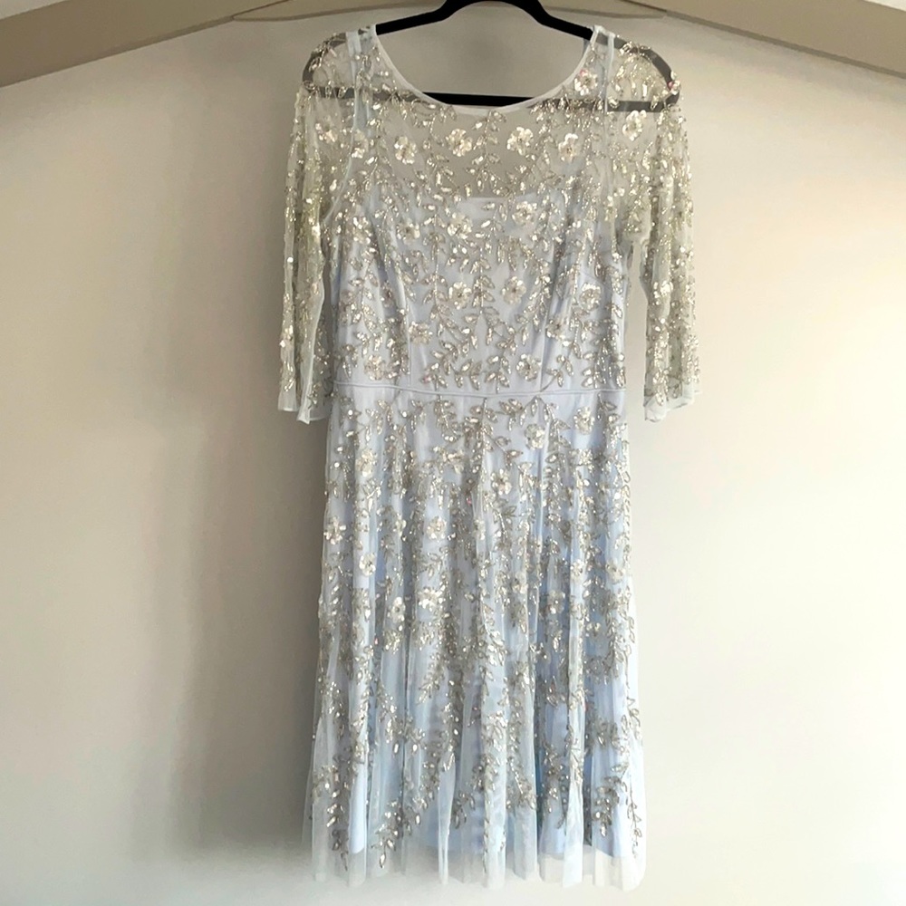 Light Blue Embroidered Dress